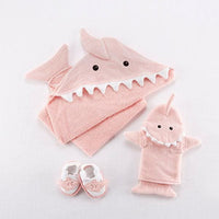 Shark Baby 6-Piece Gift Set Bundle - Pink - Baby Gift Sets