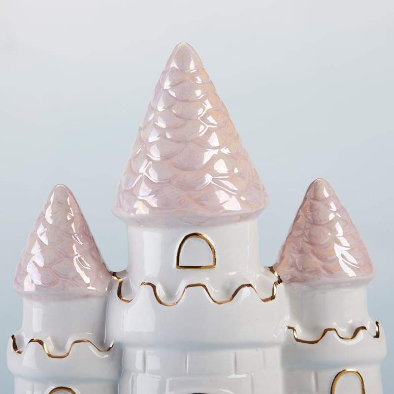 Simply Enchanted Small Castle Porcelain Bank - Piggy Bank