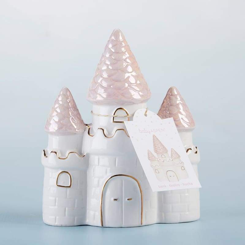 Simply Enchanted Small Castle Porcelain Bank - Piggy Bank