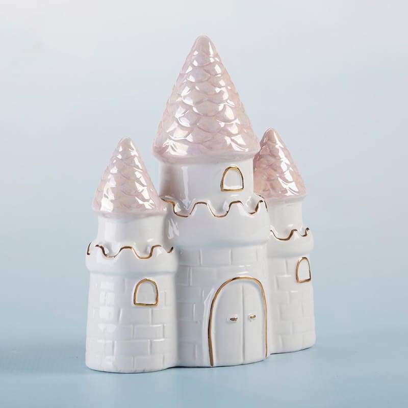Simply Enchanted Small Castle Porcelain Bank - Piggy Bank