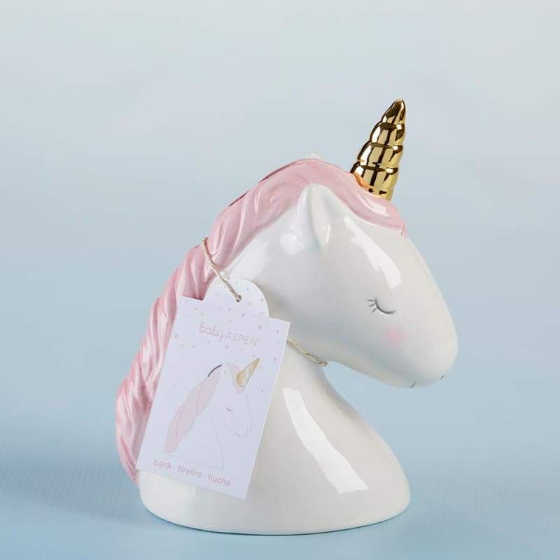 Simply Enchanted Small Unicorn Porcelain Bank - Piggy Bank