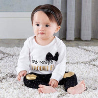 Thumbnail for Trendy Baby Here Comes Trouble 2-Piece Outfit - Baby Gift Sets