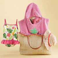 Thumbnail for Tropical 4-Piece Gift Set with Raffia Tote for Mom - Girl - Baby Gift Sets