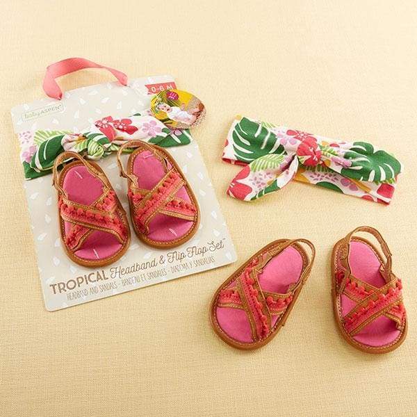 Tropical Headband and Flip Flop Gift Set - Baby Gift Sets