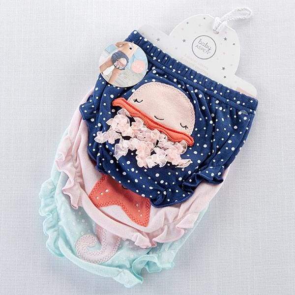 Under The Sea 3-Piece Diaper Cover Gift Set - Girl - Baby Gift Sets