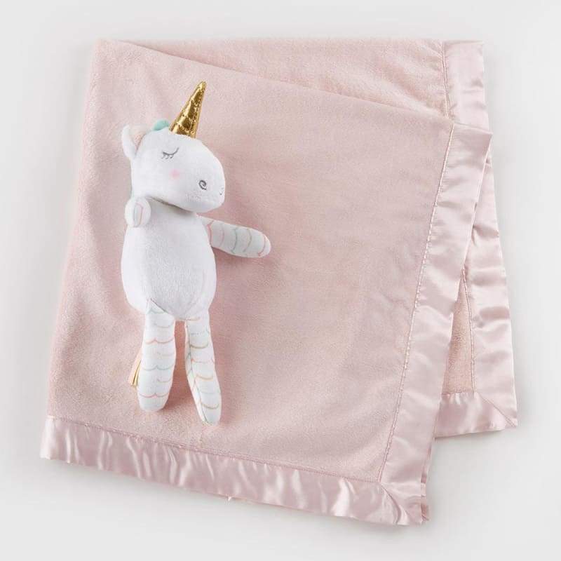 Unicorn Plush Plus Blanket for Baby (Personalization Available) - Baby Gift Sets