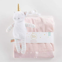 Unicorn Plush Plus Blanket for Baby (Personalization Available) - Baby Gift Sets