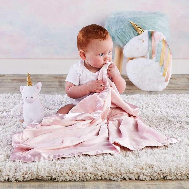 Unicorn Plush Plus Blanket for Baby (Personalization Available) - Baby Gift Sets