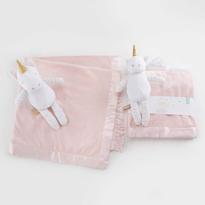 Unicorn Plush Plus Blanket for Baby (Personalization Available) - Baby Gift Sets