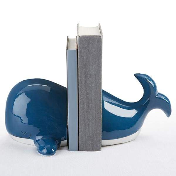 Whale Porcelain Bookends - Bookends