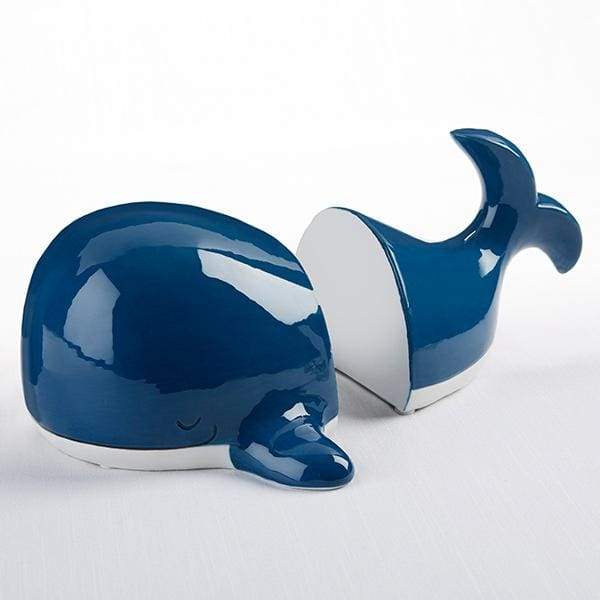 Whale Porcelain Bookends - Bookends