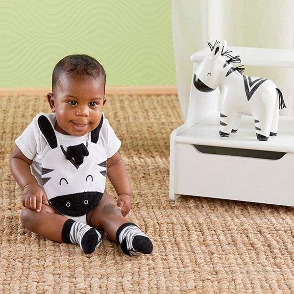 Zebra Bib and Socks Set - Baby Gift Sets